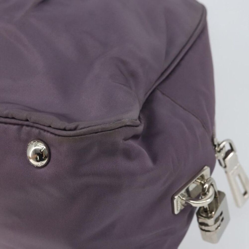 Prada Buckle Dome Satchel Tessuto Purple Nylon Handbag - Picture 10 of 16